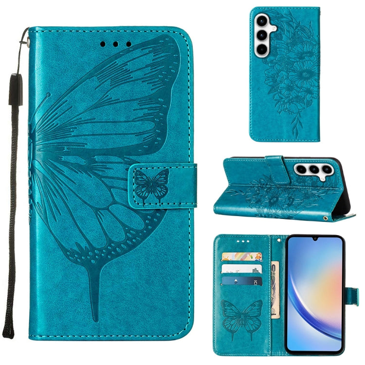 Custodia per telefono in pelle con farfalla goffrata, For Samsung Galaxy Xcover7, For Samsung Galaxy A55, For Samsung Galaxy A35 5G