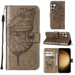 Custodia per telefono in pelle con farfalla goffrata, For Samsung Galaxy S24 Ultra 5G, For Samsung Galaxy S24+ 5G, For Samsung Galaxy S24 5G