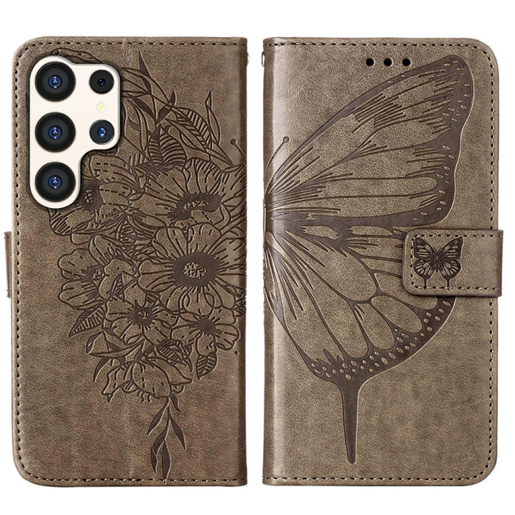 Custodia per telefono in pelle con farfalla goffrata, For Samsung Galaxy S24 Ultra 5G, For Samsung Galaxy S24+ 5G, For Samsung Galaxy S24 5G