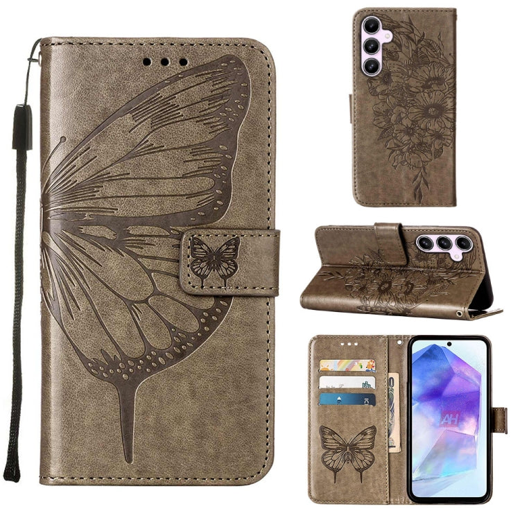 Custodia per telefono in pelle con farfalla goffrata, For Samsung Galaxy Xcover7, For Samsung Galaxy A55, For Samsung Galaxy A35 5G