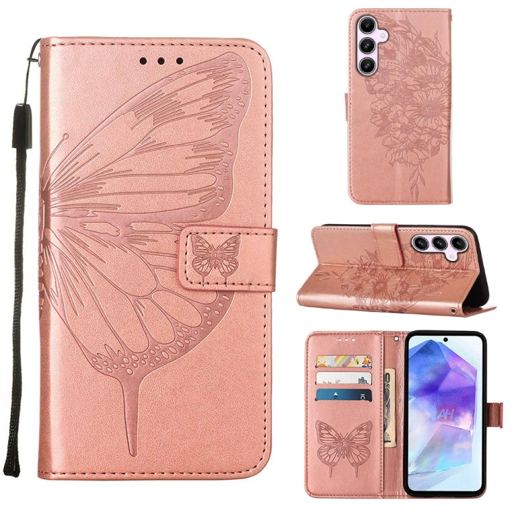 Custodia per telefono in pelle con farfalla goffrata, For Samsung Galaxy Xcover7, For Samsung Galaxy A55, For Samsung Galaxy A35 5G