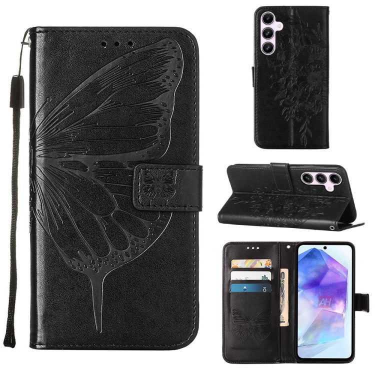 Custodia per telefono in pelle con farfalla goffrata, For Samsung Galaxy Xcover7, For Samsung Galaxy A55, For Samsung Galaxy A35 5G