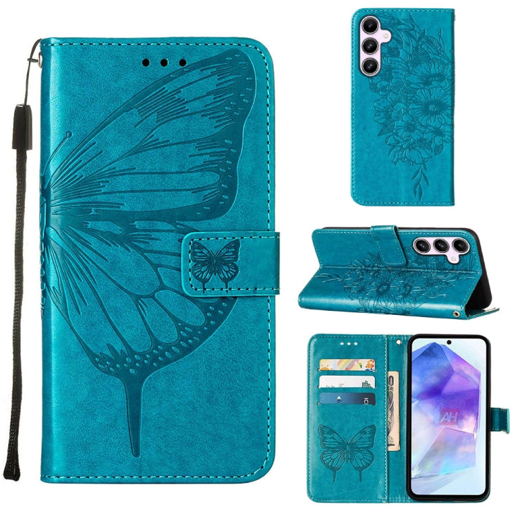 Custodia per telefono in pelle con farfalla goffrata, For Samsung Galaxy Xcover7, For Samsung Galaxy A55, For Samsung Galaxy A35 5G