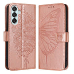 Custodia per telefono in pelle con farfalla goffrata, For Samsung Galaxy S24 FE 5G, For Samsung Galaxy M55, For Samsung Galaxy M15 / F15 5G Global