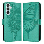 Custodia per telefono in pelle con farfalla goffrata, For Samsung Galaxy S24 FE 5G, For Samsung Galaxy M55, For Samsung Galaxy M15 / F15 5G Global