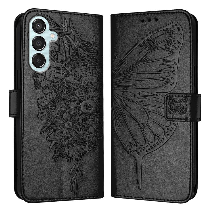 Custodia per telefono in pelle con farfalla goffrata, For Samsung Galaxy S24 FE 5G, For Samsung Galaxy M55, For Samsung Galaxy M15 / F15 5G Global