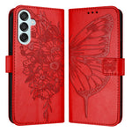 Custodia per telefono in pelle con farfalla goffrata, For Samsung Galaxy S24 FE 5G, For Samsung Galaxy M55, For Samsung Galaxy M15 / F15 5G Global
