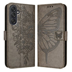 Custodia per telefono in pelle con farfalla goffrata, For Samsung Galaxy S24 FE 5G, For Samsung Galaxy M55, For Samsung Galaxy M15 / F15 5G Global