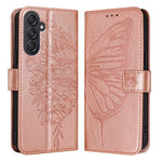 Custodia per telefono in pelle con farfalla goffrata, For Samsung Galaxy S24 FE 5G, For Samsung Galaxy M55, For Samsung Galaxy M15 / F15 5G Global