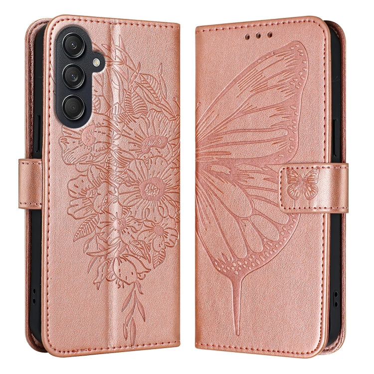 Custodia per telefono in pelle con farfalla goffrata, For Samsung Galaxy S24 FE 5G, For Samsung Galaxy M55, For Samsung Galaxy M15 / F15 5G Global