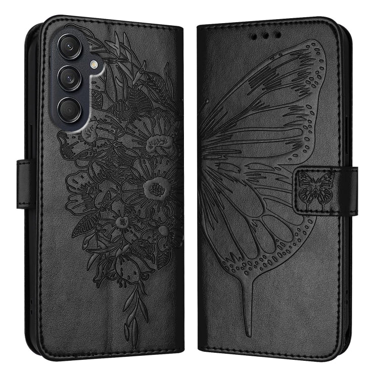 Custodia per telefono in pelle con farfalla goffrata, For Samsung Galaxy S24 FE 5G, For Samsung Galaxy M55, For Samsung Galaxy M15 / F15 5G Global