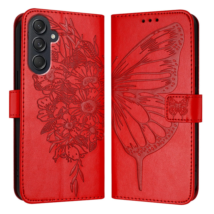 Custodia per telefono in pelle con farfalla goffrata, For Samsung Galaxy S24 FE 5G, For Samsung Galaxy M55, For Samsung Galaxy M15 / F15 5G Global