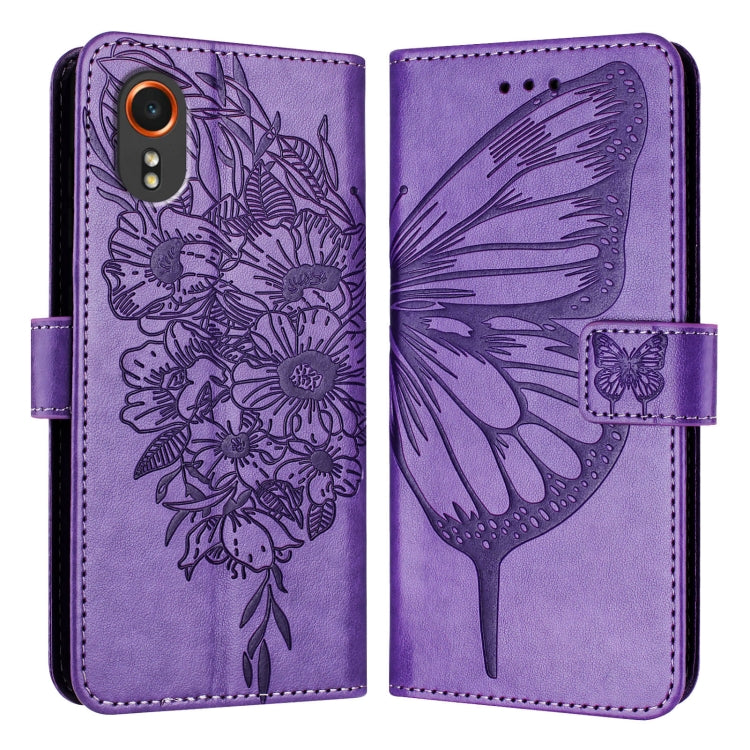 Custodia per telefono in pelle con farfalla goffrata, For Samsung Galaxy Xcover7, For Samsung Galaxy A55, For Samsung Galaxy A35 5G