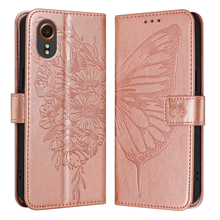 Custodia per telefono in pelle con farfalla goffrata, For Samsung Galaxy Xcover7, For Samsung Galaxy A55, For Samsung Galaxy A35 5G