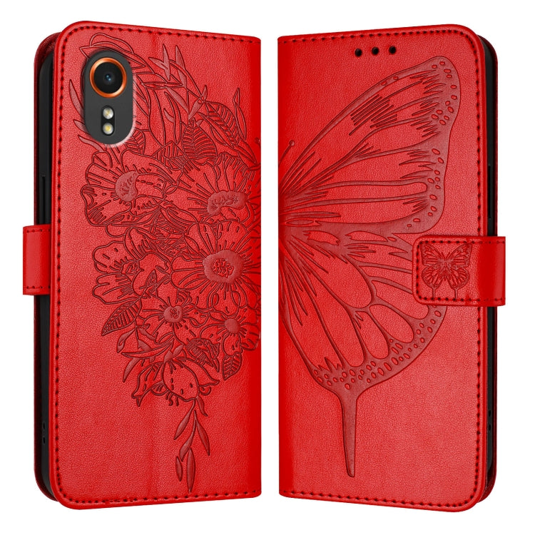Custodia per telefono in pelle con farfalla goffrata, For Samsung Galaxy Xcover7, For Samsung Galaxy A55, For Samsung Galaxy A35 5G