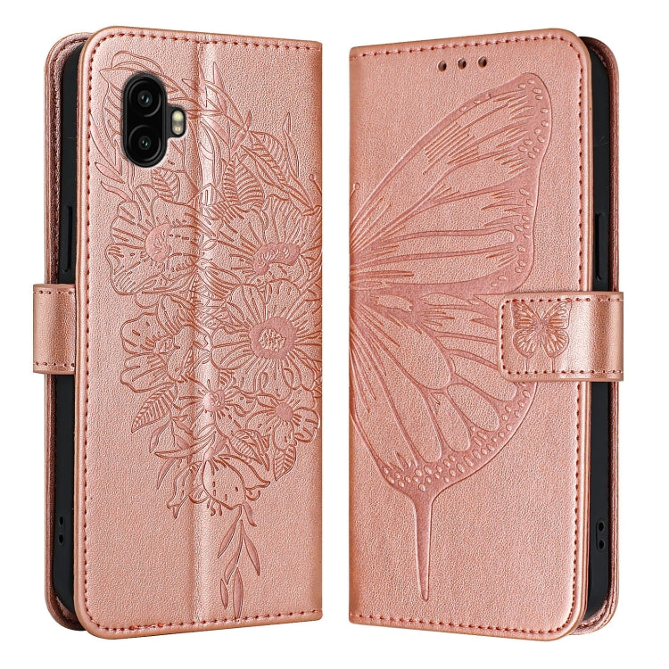 Custodia per telefono in pelle con farfalla goffrata, For Samsung Galaxy Xcover6 Pro, For Samsung Galaxy M52 5G, For Samsung Galaxy M32 4G Global / M22