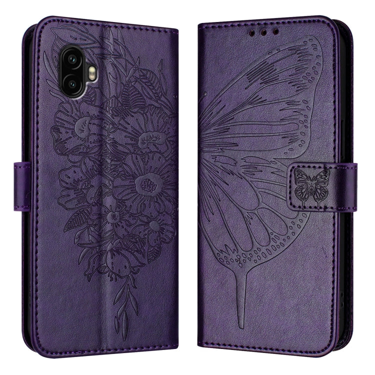 Custodia per telefono in pelle con farfalla goffrata, For Samsung Galaxy Xcover6 Pro, For Samsung Galaxy M52 5G, For Samsung Galaxy M32 4G Global / M22