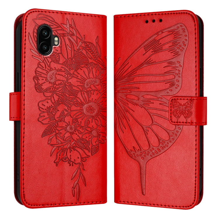 Custodia per telefono in pelle con farfalla goffrata, For Samsung Galaxy Xcover6 Pro, For Samsung Galaxy M52 5G, For Samsung Galaxy M32 4G Global / M22
