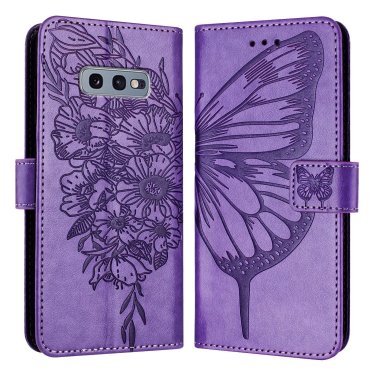 Custodia per telefono in pelle con farfalla goffrata, For Samsung Galaxy S10e, For Samsung Galaxy S10+, For Samsung Galaxy S10