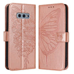 Custodia per telefono in pelle con farfalla goffrata, For Samsung Galaxy S10e, For Samsung Galaxy S10+, For Samsung Galaxy S10