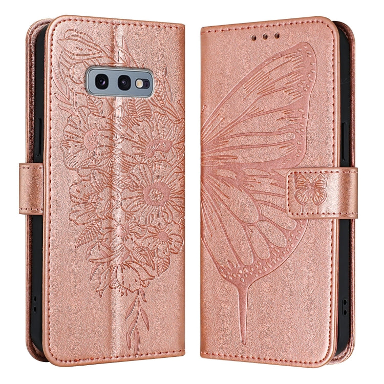 Custodia per telefono in pelle con farfalla goffrata, For Samsung Galaxy S10e, For Samsung Galaxy S10+, For Samsung Galaxy S10