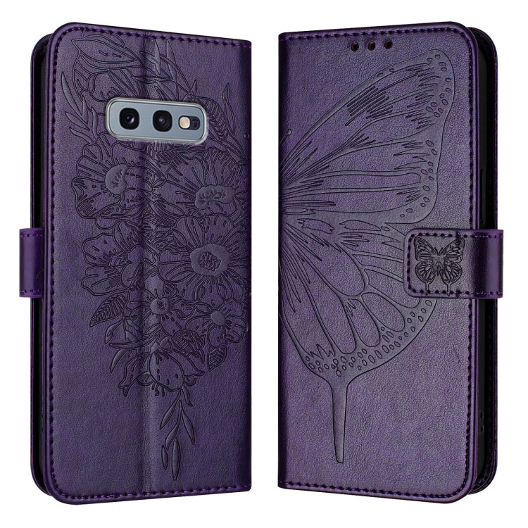Custodia per telefono in pelle con farfalla goffrata, For Samsung Galaxy S10e, For Samsung Galaxy S10+, For Samsung Galaxy S10