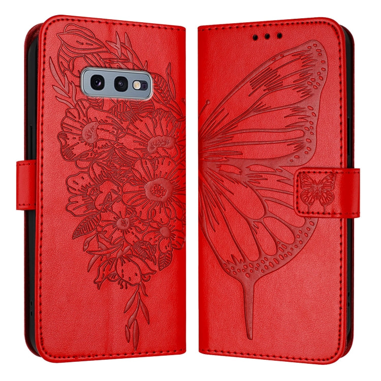 Custodia per telefono in pelle con farfalla goffrata, For Samsung Galaxy S10e, For Samsung Galaxy S10+, For Samsung Galaxy S10