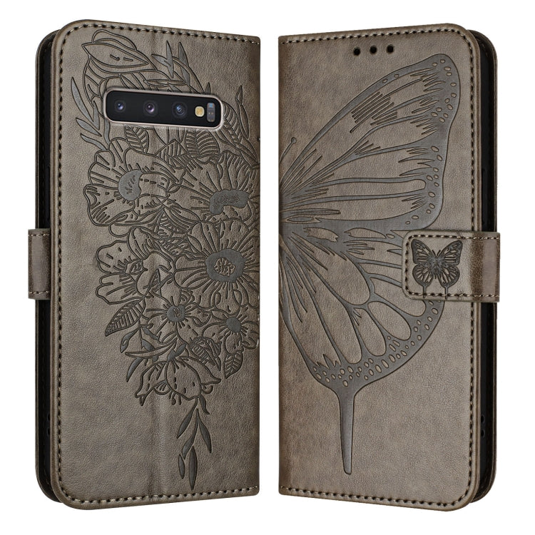 Custodia per telefono in pelle con farfalla goffrata, For Samsung Galaxy S10e, For Samsung Galaxy S10+, For Samsung Galaxy S10
