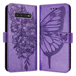 Custodia per telefono in pelle con farfalla goffrata, For Samsung Galaxy S10e, For Samsung Galaxy S10+, For Samsung Galaxy S10