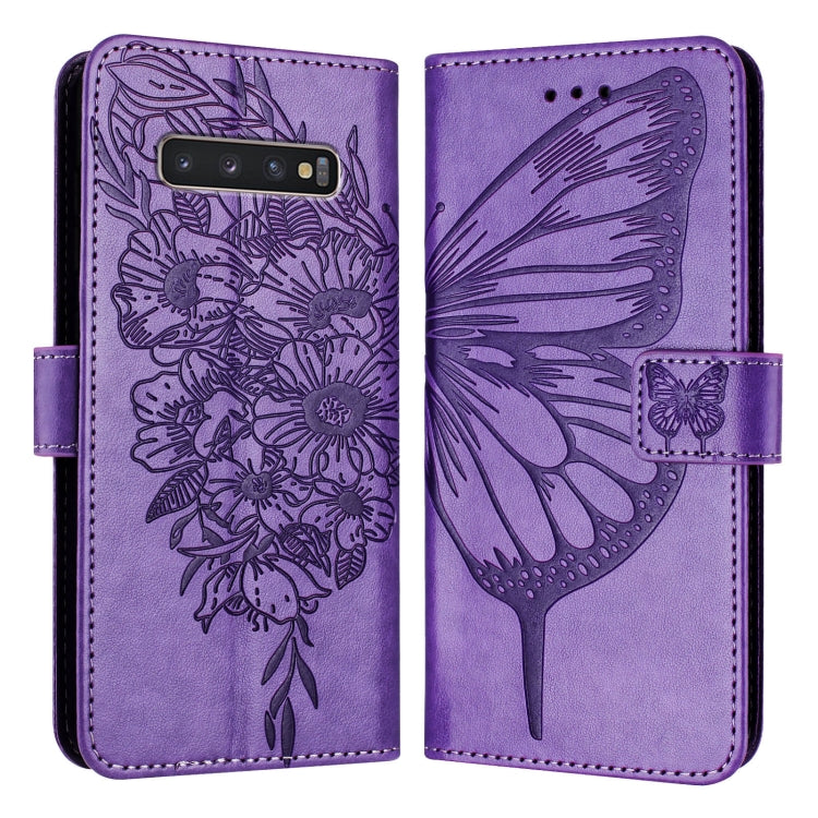 Custodia per telefono in pelle con farfalla goffrata, For Samsung Galaxy S10e, For Samsung Galaxy S10+, For Samsung Galaxy S10