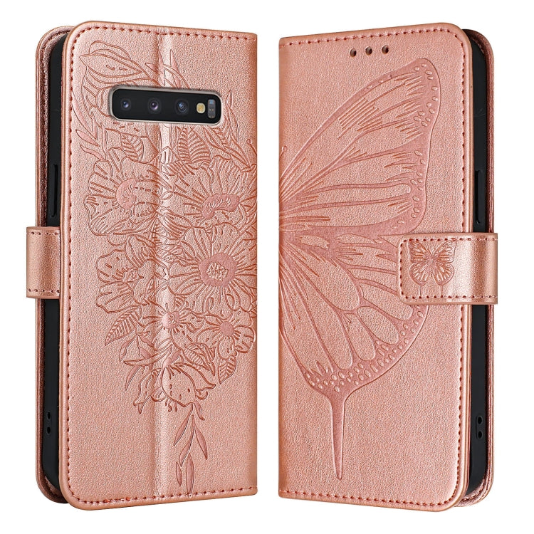 Custodia per telefono in pelle con farfalla goffrata, For Samsung Galaxy S10e, For Samsung Galaxy S10+, For Samsung Galaxy S10