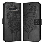 Custodia per telefono in pelle con farfalla goffrata, For Samsung Galaxy S10e, For Samsung Galaxy S10+, For Samsung Galaxy S10