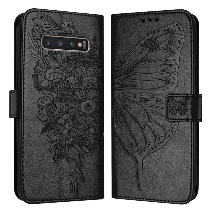 Custodia per telefono in pelle con farfalla goffrata, For Samsung Galaxy S10e, For Samsung Galaxy S10+, For Samsung Galaxy S10