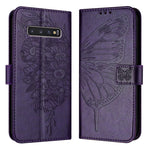 Custodia per telefono in pelle con farfalla goffrata, For Samsung Galaxy S10e, For Samsung Galaxy S10+, For Samsung Galaxy S10