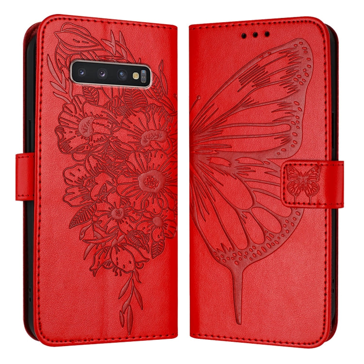 Custodia per telefono in pelle con farfalla goffrata, For Samsung Galaxy S10e, For Samsung Galaxy S10+, For Samsung Galaxy S10