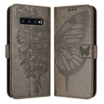 Custodia per telefono in pelle con farfalla goffrata, For Samsung Galaxy S10e, For Samsung Galaxy S10+, For Samsung Galaxy S10
