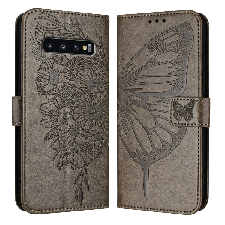 Custodia per telefono in pelle con farfalla goffrata, For Samsung Galaxy S10e, For Samsung Galaxy S10+, For Samsung Galaxy S10
