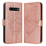Custodia per telefono in pelle con farfalla goffrata, For Samsung Galaxy S10e, For Samsung Galaxy S10+, For Samsung Galaxy S10