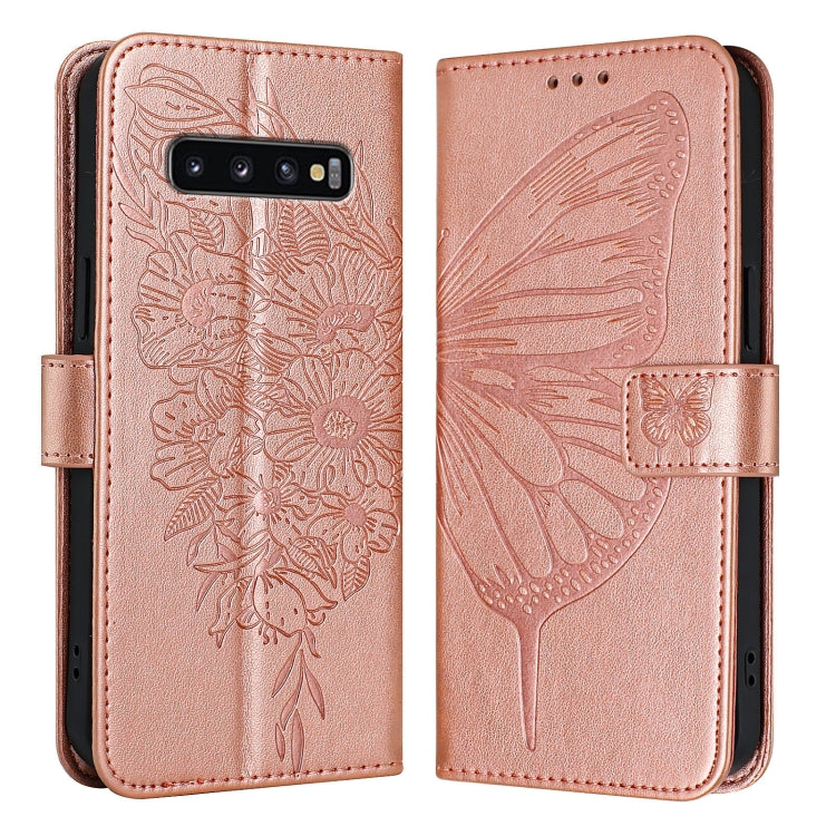 Custodia per telefono in pelle con farfalla goffrata, For Samsung Galaxy S10e, For Samsung Galaxy S10+, For Samsung Galaxy S10