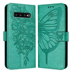 Custodia per telefono in pelle con farfalla goffrata, For Samsung Galaxy S10e, For Samsung Galaxy S10+, For Samsung Galaxy S10
