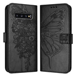 Custodia per telefono in pelle con farfalla goffrata, For Samsung Galaxy S10e, For Samsung Galaxy S10+, For Samsung Galaxy S10