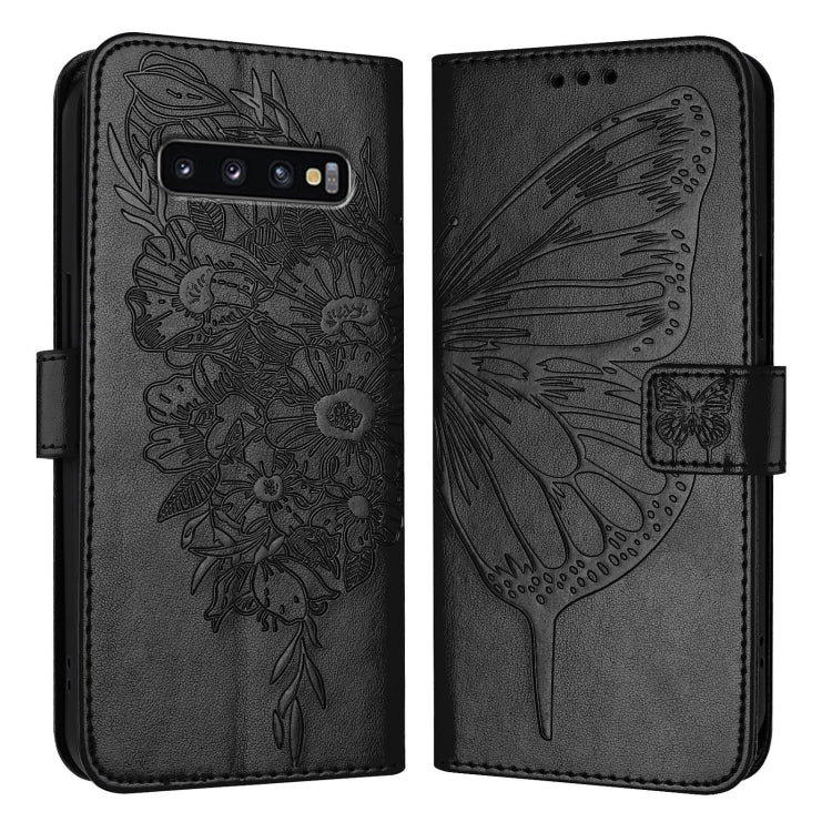 Custodia per telefono in pelle con farfalla goffrata, For Samsung Galaxy S10e, For Samsung Galaxy S10+, For Samsung Galaxy S10