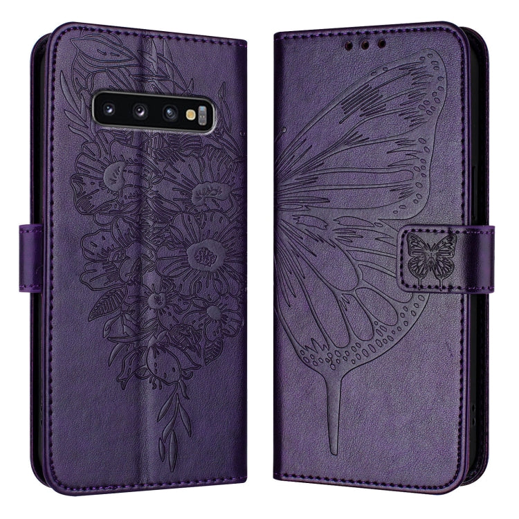 Custodia per telefono in pelle con farfalla goffrata, For Samsung Galaxy S10e, For Samsung Galaxy S10+, For Samsung Galaxy S10