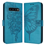 Custodia per telefono in pelle con farfalla goffrata, For Samsung Galaxy S10e, For Samsung Galaxy S10+, For Samsung Galaxy S10