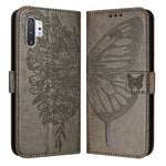 Custodia per telefono in pelle con farfalla goffrata, For Samsung Galaxy Note10, For Samsung Galaxy Note10+, For Samsung Galaxy A20e / A10e