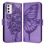 Custodia per telefono in pelle con farfalla goffrata, For Samsung Galaxy Xcover6 Pro, For Samsung Galaxy M52 5G, For Samsung Galaxy M32 4G Global / M22