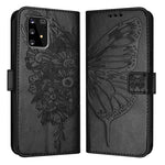 Custodia per telefono in pelle con farfalla goffrata, For Samsung Galaxy A41 EU, For Samsung Galaxy M62, For Samsung Galaxy A91 / M80s / S10 Lite