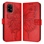 Custodia per telefono in pelle con farfalla goffrata, For Samsung Galaxy A41 EU, For Samsung Galaxy M62, For Samsung Galaxy A91 / M80s / S10 Lite