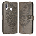 Custodia per telefono in pelle con farfalla goffrata, For Samsung Galaxy A40, For Samsung Galaxy A10 / M10 EU, For Samsung Galaxy Xcover 4s / Xcover 4
