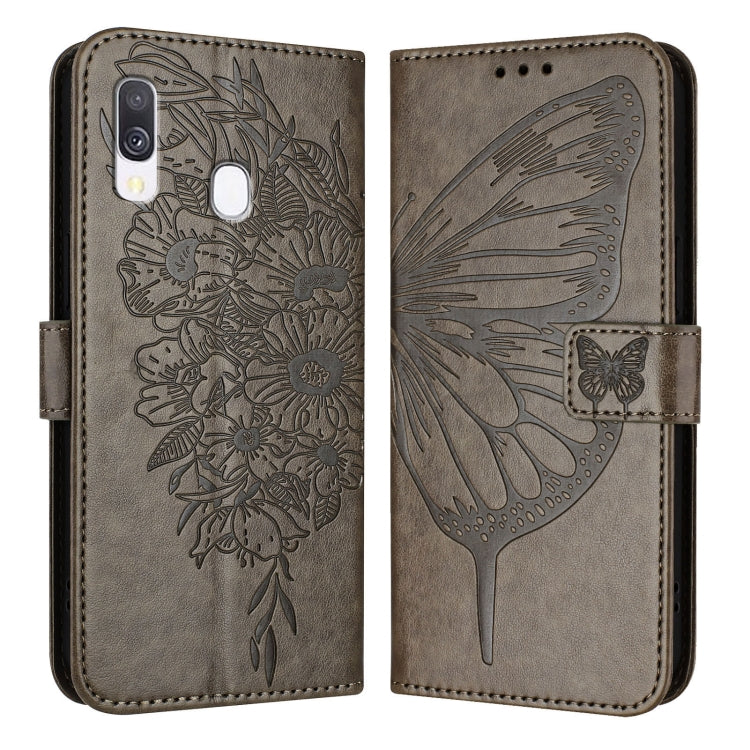 Custodia per telefono in pelle con farfalla goffrata, For Samsung Galaxy A40, For Samsung Galaxy A10 / M10 EU, For Samsung Galaxy Xcover 4s / Xcover 4